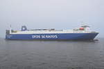 JUTLANDIA SEAWAYS , Fahrzeugtransporter , IMO 9395355 , Baujahr 2010 , 187 × 26.49m , 06.11.2018 , Alte Liebe Cuxhaven