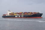 MSC CAROUGE , Containerschiff , IMO 9320441 , Baujahr 2007 , 282.96 × 39.97m , 4860 TEU , 22.12.2018 , Cuxhaven