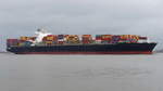 CPO BREMEN , Containerschiff , IMO 9450387 , Baujahr 2009 , 334.07 × 42.88m , 8580 TEU , Grünendeich , 15.04.2019