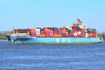 MOL EMISSARY , Containerschiff , IMO 9407158 , Baujahr 2009 , 294.13 × 32.68m , 5041 TEU , Grünendeich , 20.04.2019