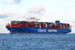 COSCO Shipping Virgo , Containerschiff , IMO 9783461 , Baujahr 2018 , 399.75 × 58.73m , 20000 TEU , 13.05.2019 , Cuxhaven