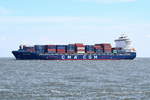 CMA CGM NEVA , Containerschiff , IMO 9745548 , Baujahr 2018 , 194.99 x 32.31 m , 2487 TEU , Cuxhaven , 03.06.2020