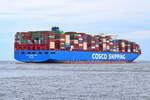 COSCO SHIPPING ARIES , Containerschiff , IMO 9783497 , 400 x 58.76 m , Baujahr 2018 , 19273 TEU , Cuxhaven , 21.04.2022