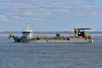 VITUS BERING , Saugbagger , IMO 9573062  , 119.1 x 23m , Baujahr 2012 , Cuxhaven - Alte Liebe ,