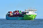 ECO PONENTE , Feederschiff , IMO 9985966 , 148 x 27 m , Baujahr 2024 , 1264 TEU , 07.04.2025 , Cuxhaven - Alte Liebe , 