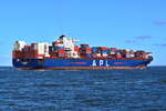 APL GWANGYAND , Containerschiff , IMO 9461879 , Baujahr 2011 , 349.27 x 45.6 m , 10106TEU ,  Cuxhaven - Alte Liebe , 07.04.2025 ,