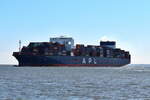 APL LION CITY , Containerschiff , IMO 9631967 , Baujahr 2013 , 398 x 51m , 151963 TEU ,  Cuxhaven - Alte Liebe , 07.04.2025 ,