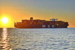 MSC MIRJA , Containerschiff , IMO 9762338 , Baujahr 2016 , 398.49 x 59.01 m , 194308 TEU , 07.04.2025 , Cuxhaven - Alte Liebe , 