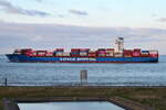 XIN WEI HAI , Containerschiff , IMO 9312573  , Baujahr 2006 , 4250 TEU , 262.23 x 32.3 m ,  Cuxhaven - Alte Liebe , 07.04.2025 , 