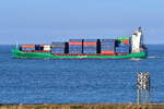ELBRUNNER , Feederschiff , IMO 9395563 , Baujahr 2009 , 139.6 x 22.2 m , 974 TEU , Cuxhaven - Alte Liebe , 08.04.2025 , 
