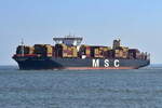 MSC MIRJA , Containerschiff , IMO 9762338 , Baujahr 2016 , 398.49 x 59.01 m , 194308  TEU , Cuxhaven - Alte Liebe , 08.04.2025 , 