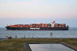 NINGBO EXPRESS , Containerschiff , IMO 9229843 , Baujahr 2002 , 320.38 x 42.88 m , 7506 TEU , 08.04.2025 , Cuxhaven - Alte Liebe , 