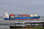 AVA D , Feederschiff , IMO 9306225 , Baujahr 2007 , 167.99 x 25.63 m , 1574 TEU , 10.04.2025 , Cuxhaven - Alte Liebe , 