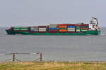 EXPERT , Feederschiff , IMO 9412529 , Baujahr 2010 , 158 x 24m , 1025 TEU , 10.04.2025 , Cuxhaven - Alte Liebe , 
