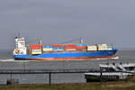 NCL EVEROY , Feederschiff , IMO 9326990 , Baujahr 2006 , 134.44 x 22.5 m , 868 TEU , Cuxhaven - Alte Liebe , 10.04.2025 ,