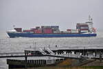 NORDICA , Feederschiff , IMO 9483695 , Baujahr 2011 , 151 x 23 m , 1036 TEU , 10.04.2025 , Cuxhaven - Alte Liebe , 