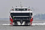 UNDER JET , Fahrgastschiff , IMO 9825295 , 56,4 x 14,0 m , Baujahr 2018 , Cuxhaven - Alte Liebe , 10.04.2025 , 