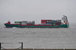 MARBURG , Feederschiff , IMO  9387592 , 158 x 23 m , Baujahr 2009 , 1025 TEU , 11.04.2025 , Cuxhaven - Alte Liebe , 