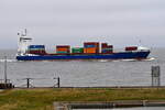 NORDICA , Federschiff , IMO 9483695 , 151 x 23 m , Baujahr 2011 , 1036 TEU , Cuxhaven - Alte Liebe , 11.04.2025 ,