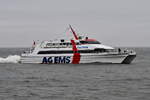 NORDLICHT , Fahrgastschiff , IMO 8816015 , 39 x 9 m , Baujahr 1989 ,  Cuxhaven - Alte Liebe , 11.04.2025 ,