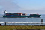 ENFORCER , Feederschiff , IMO 9255737 , Baujahr 2004 , 135 x 21 m , 750 TEU , Cuxhaven - Alte Liebe , 12.04.2025 , 