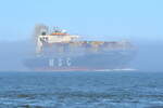 MSC ABIDJAN , Containerschiff , IMO 9618264  , Baujahr 2013 , 300 x 48.2 m , 8827 TEU , 12.04.2025 , Cuxhaven - Alte Liebe , 
