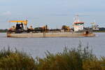 VITUS BERING , Saugbagger , IMO 9573062 , Baujahr 2012 , 119 x 23 m , 22.10.2025 , Lühe - Deich