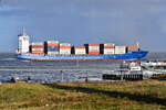 ELBWATER , Feederschiff , IMO 9504073 , Baujahr 2012 , 151 x 23.4 m , 1036 TEU , 27.10.2025 , Cuxhaven , Alte Liebe
