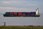 ELBRUNNER , Feederschiff , IMO 9395563 , Baujahr 2009 , 139,61 x 22.2 m , 974 TEU , Cuxhaven , Alte Liebe , 31.10.2025 ,