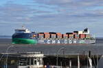 CMA CGM TIVOLI , Containerschiff , IMO 	9961312 , Baujahr 2024 , 205 x 	32 m , 2126 TEU , 24.12.2025 , Cuxhaven , Alte Liebe , 
