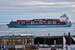 MAERSK NUBA , Containerschiff , IMO 9356115 , Baujahr 2008 , 207.4 x 29.8 m , 2478 TEU , 24.12.2025 , Cuxhaven , Alte Liebe , 