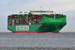 EVER ECO , Containerschiff , IMO 1025203 , Baujahr  2025 , 369 x 54 m , 16000 TEU , 18.04.2026 , Alte Liebe Cuxhaven