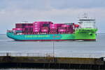 ECO PAMPERO , Feederschiff , IMO 1020667 , Baujahr 2026 , 148 x 27 m , 1250 TEU , Cuxhaven-Alte Liebe , 03.06.2026