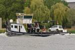 Schubboot COLIN F, ENI 02300433, L 20,45 m, B 4,78 m, gemeldet in Maasbracht, zu Tal auf der Maas nahe Maastricht.