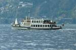 Motorschiff ALPINO - am 05.04.2008 Ausfahrt Ascona - Navigazione Lago Maggiore - Baujahr 1972 - Cant.