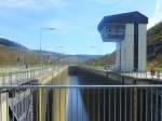 Deutschland, Rheinland-Pfalz, die Schleuse Kanzem liegt in einem 2,9 km langen Schleusenkanal der Saar, 14.04.2013
