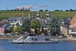  Fähre Santa Maria II, auf dem Grenzfluß Mosel unterwegs von Oberbillig nach Wasserbillig. (Jeanny) 31.05.2020