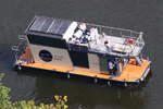 Freizeitboot H603, KO-1141V, von Joylife Boats/Delphin-Tec Schiffstechnik GmbH, Andernach. Am 29.09.2026 in der Saarschleife bei Orscholz.