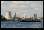 Am Rhein bei Duisburg Walsum - GMS Grete-Marie ENI 04008230 fhrt zu Berg