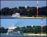 MS Wappen von Kln zu Berg bei Bonn-Oberkassel am 30.8.2008. Dieses Schiff ist mittlerweile vom Mittelrhein verschwunden