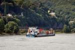 Containerfrachter  Joline  auf dem Rhein bei Remagen - 29.08.2013
