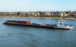 Containerschiff  Cortina  auf dem Rhein in Bonn - 20.03.2014