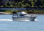 Motoryacht  OTATA  auf dem Rhein bei Rolandseck - 01.07.2014