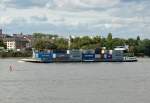 GMS  Kenyro  mit Containern auf dem Rhein in Bonn - 28.08.2014