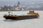 Frachtschiff  AARGAU  Rhein aufwärts bei Koblenz 12.3.2016