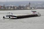 Frachtschiff  RODACH  Rhein aufwärts bei Koblenz 12.3.2016