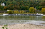 Tankmotorschiff Excalibur, Flagge: Deutschland. Bergfahrt auf dem Rhein bei Unkel. Aufnahmedatum: 17.10.2016