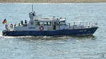 Das Polizeiboot WSP 02 der Wasserschutzpolizei auf dem Rhein.