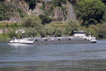 Tankschiff  BITUMINA  Rhein aufwärts bei Kaub 4.7.2020