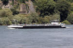 Tankschiff  VICI  Rhein aufwärts bei Kaub 4.7.2020